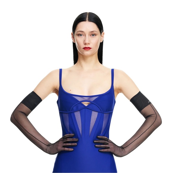 Mugler x HM Black Sheer Gloves - Picture 1 of 5